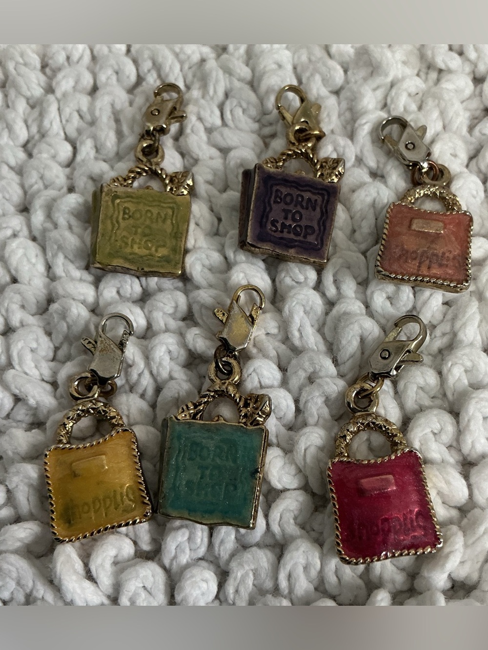 6 Mini Purse Bag Necklace Bracelet Charms